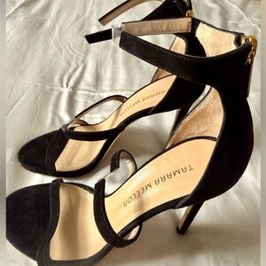 Tamara Mellon Italian Black Strappy Heels